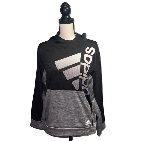 adidas Other - Adidas- Grey and black hooded sweatshirt